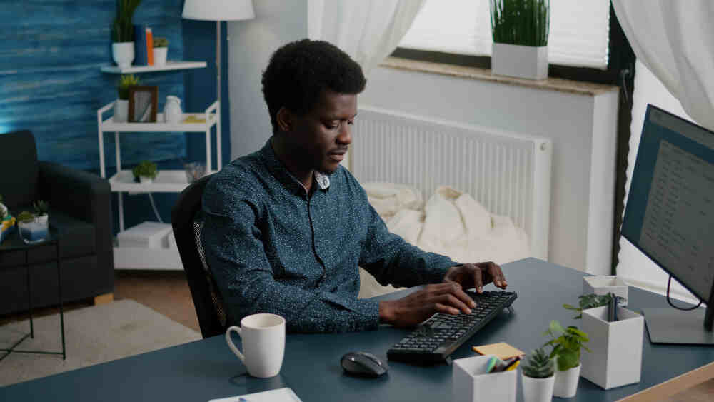 Professional working at a desk